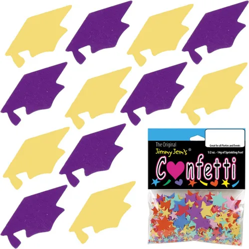 Miniatura 94 de Confetti Grad Cap Negro, Azul Marino Combo - 2 bolsas de media onza (1 oz)