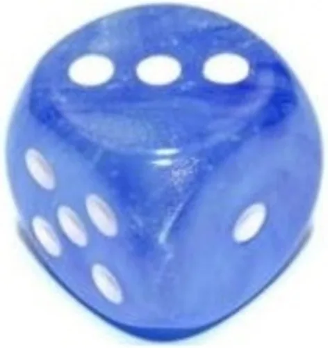 Chessex Borealis 27786 - Bloque de dados luminarios d6 de 0.630 in / azul cielo/blanco (12 dados)