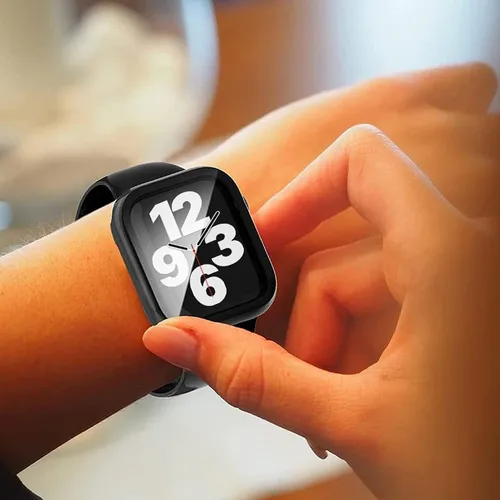 Miniatura 7 de Miimall Funda de metal compatible con Apple Watch de 1.496 pulgadas, protector de pantalla de vidrio templado, sensible al tacto, antiarañazos, a