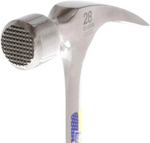 Miniatura 3 de Estwing Martillo de encuadre, garra recta de mango largo de 28 onzas con cara fresada y agarre de reducción de golpes, E3-28SM, azul y SWANSON Tool