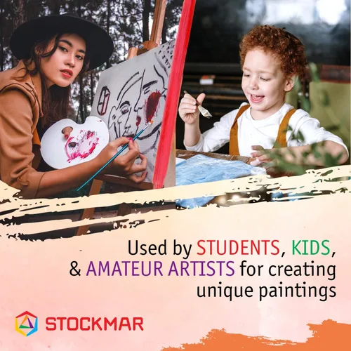 Miniatura 4 de Stockmar Juego de pintura de acuarela, incluye rojo carmín, amarillo limón, azul ultramarino, pintura lavable para niños, estudiantes y artistas
