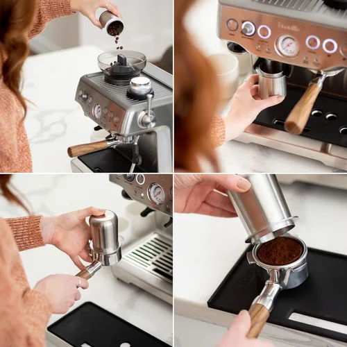 Miniatura 7 de Productos de Café Crema 54mm Taza Dosificadora Compatible con Portafiltros Breville, etc. Acero Inoxidable 100% Duradero Lengüeta de Molino