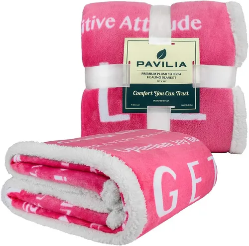 Miniatura 18 de PAVILIA Manta de Curación, Regalo para Pronta Recuperación, Manta de Forro Polar de Felpa Suave y Compasiva para Hombres y Mujeres, Manta