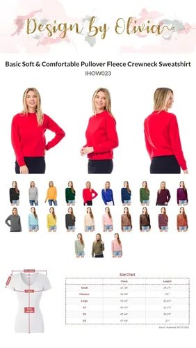 Miniatura 5 de Design by Olivia Sudadera básica suave y cómoda de cuello redondo para mujer, ropa de otoño
