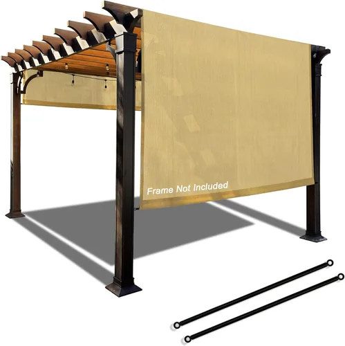 Miniatura 11 de Alion Home Funda universal transpirable para pérgola – Toldo de repuesto para pérgola – Cubierta de parasol ajustable para exteriores con varillas
