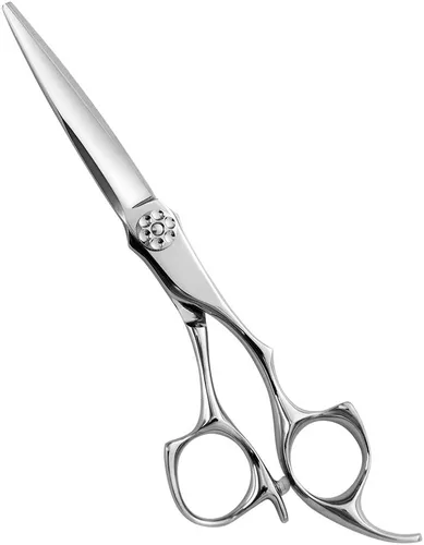 AOLANDUO - Tijeras profesionales de corte de cabello, acero VG10, borde convexo, cuchillas optimizadas para CNC, mango desplazado, 6 pulgadas,