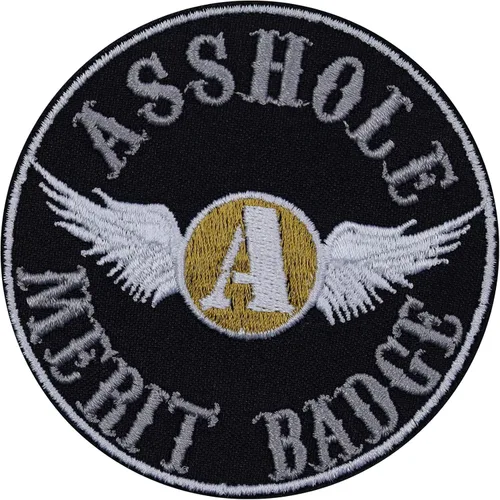 A-H Merit Badge - Parche para planchar con divertido regalo, parches tácticos de moral para militares, mascotas, focas marinas, patriotas, parche