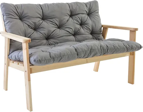 Miniatura 8 de Cojín de banco para exteriores de 40 pulgadas/47 pulgadas/59 pulgadas, 2 o 3 plazas, cojín para silla columpio de patio con respaldo antideslizante