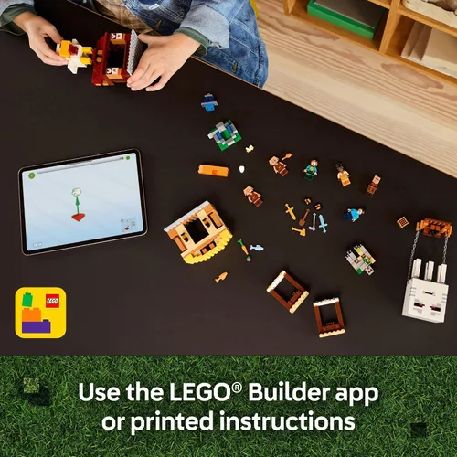 Miniatura 6 de LEGO Minecraft El Ataque del Globo Ghast a la Aldea - Juego de Construcción de Juguetes para Niños, Niñas y Niños de 10+ Años - Incluye Minifiguras