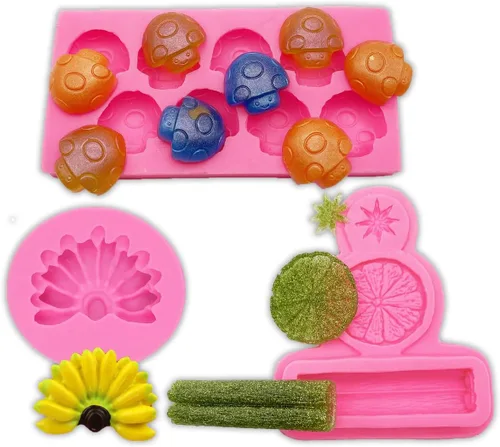 Miniatura 17 de 3pc chica bailarina, herramientas de maquillaje, labios boca silicona chocolate molde pastel decoración herramientas Fondant Sugarcraft moldes