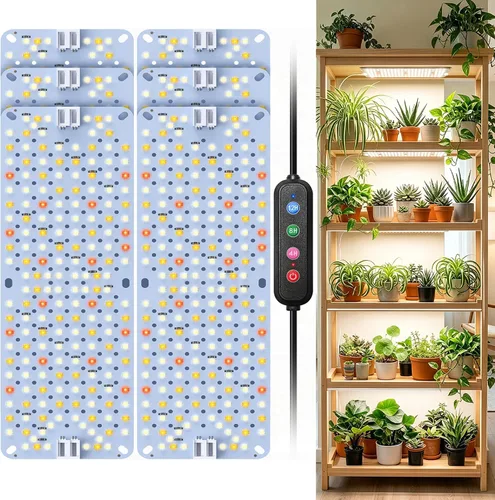 Miniatura 14 de SDOVUERC Luces de Crecimiento de Espectro Completo 384 LEDs, Luces de Crecimiento de Plantas de 24W para Plantas de Interior con Función de Conexión