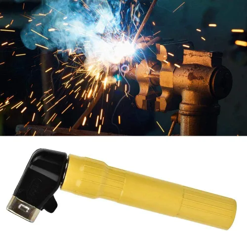 Miniatura 2 de Abrazadera de electrodo de soldadura de varilla de arco, tenedor del electrodo del soldador 400Amp (amarillo)