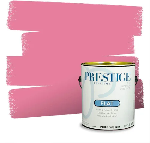 Miniatura 645 de Prestige Paints Pintura exterior e imprimación en uno, 1 galón, plano, coincidencia comparable de Valspar* Amber Rose*