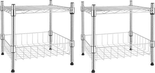 Miniatura 17 de Simple Deluxe Estantes de almacenamiento resistentes de 3 niveles, capacidad de 750 libras, 24.02 pulgadas de profundidad x 13.78 pulgadas de ancho