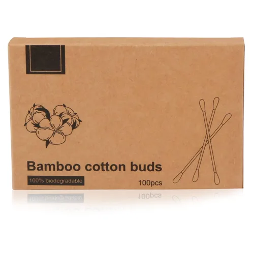 Miniatura 8 de Hisopos de algodón de bambú natural, ecológicos y biodegradables, cómodos y suaves, libres de plástico, para limpieza y maquillaje de orejas, Azul