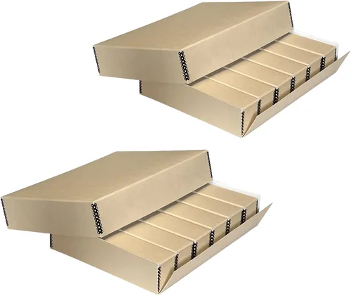 Miniatura 9 de Lineco, Archival - Caja de almacenamiento deslizante de 15.5 x 11.5 x 3 pulgadas, capacidad para hasta 840 películas, con 6 estuches internos