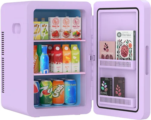 Miniatura 12 de advwin Mini Refrigerador de 22L para Dormitorio, 30 Latas Enfriador y Calentador Portátil Refrigeradores Compactos con Alimentación CA/CC