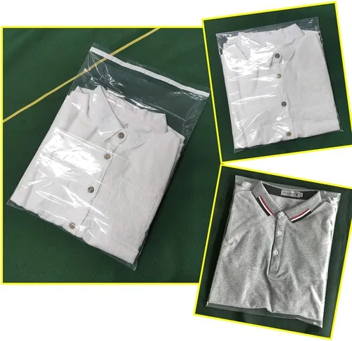 Miniatura 8 de Belinlen - 200 bolsas de polietileno transparentes autosellantes de 12 x 18 pulgadas con advertencia de asfixia para embalaje de ropa, camisetas
