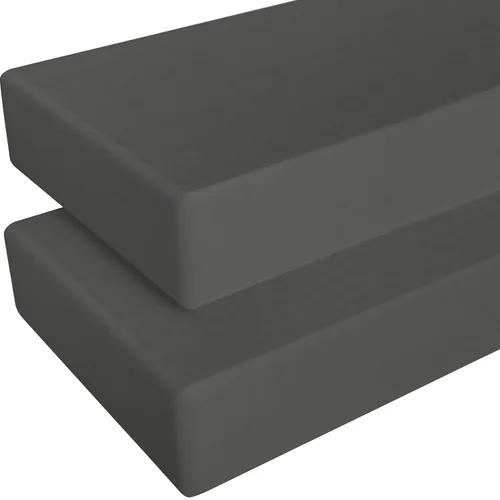 NTBAY - Sábana bajera ajustable para cuna para bebé, color sólido y suave, 28.0 x 52.0 pulgadas Gris oscuro