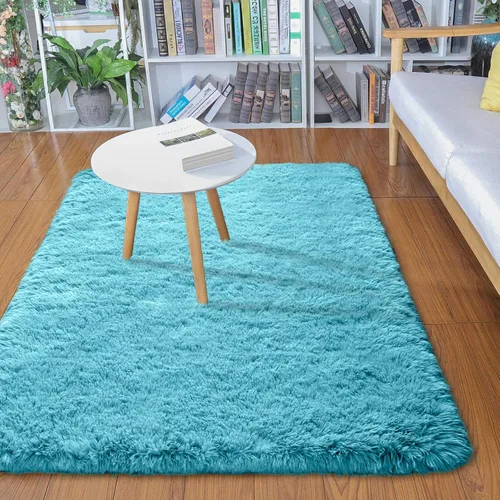 Miniatura 3 de Merelax - Tapete moderno pequeño afelpado para habitación, sala, habitación de niños y guardería, tapete decorativo suave, cómodo y antideslizante