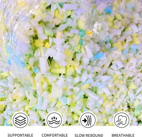 Miniatura 3 de Jecqbor Relleno de espuma viscoelástica triturada de 5 libras para silla puf, relleno premium para puf, relleno de espuma viscoelástica de alta