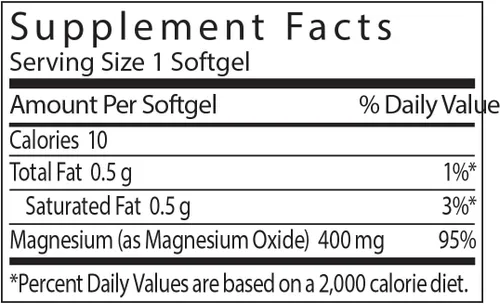 Miniatura 5 de Magnesio extra fuerte 400 mg., Apoya la salud del corazón†, los huesos y los nervios - 180 cápsulas blandas
