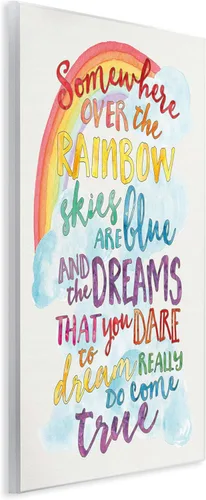 Miniatura 2 de Stupell Industries Somewhere Rainbow - Placa de pared (10 x 15 pulgadas), multicolor