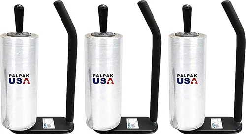 Miniatura 9 de 300 BACKSAVER - Dispensador de película elástica con mango extendido, resistencia industrial para envoltura de embalaje, capacidad para rollos de 14