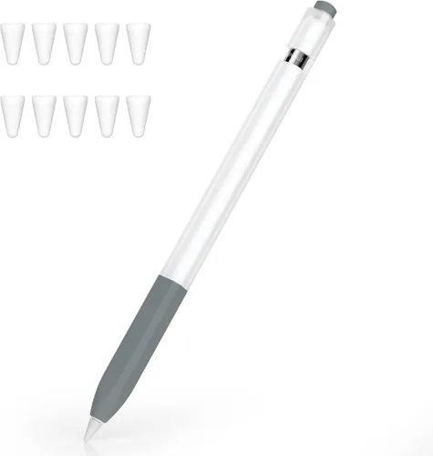 Miniatura 8 de Compatible con Apple Pencil de 1ª generación, funda de silicona antideslizante, [con 10 fundas de punta de silicona] para Apple Pencil de 1ª Negro
