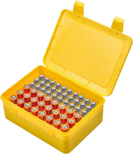 Miniatura 10 de Caja organizadora de almacenamiento de baterías, soporte de garaje para 24* AA, 30* pilas AAA (la bolsa no incluye el paquete de baterías) (morado)