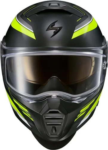 Miniatura 3 de ScorpionEXO GT930 - Casco modular para moto de nieve de aventura en clima frío, escudo de doble panel con caja de respiración y módulo de bolsillos