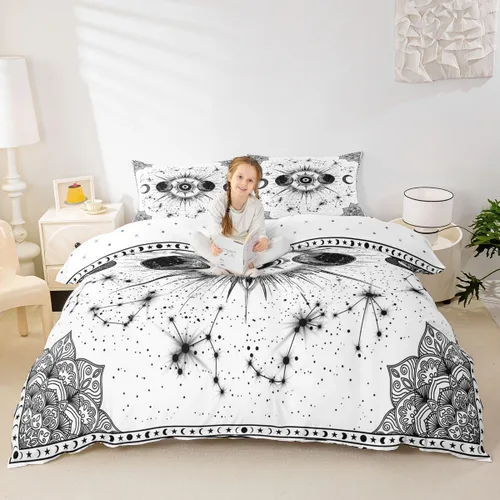 Miniatura 25 de Erosebridal Juego de ropa de cama de pingüinos, funda de edredón de animales antárticos para niños y niñas, funda de edredón estilo caricatura