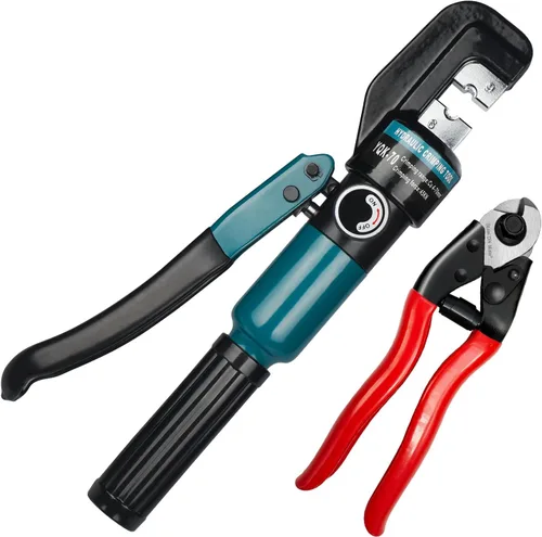 Miniatura 9 de Steel DN Mate Herramienta de prensado hidráulico mejorado/crimpadora hidráulica con 9 troqueles para sistema de barandilla de cable de acero