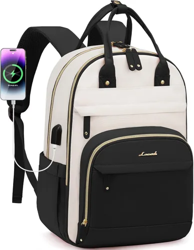Miniatura 27 de LOVEVOOK Mochila para mujer, mochila para laptop de 15.6 pulgadas, mochilas escolares, bolsa antirrobo, bolsa antirrobo impermeable