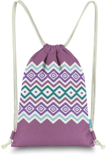 Mochila con cordón Miomao estilo bohemia cadena bolsa lona playa deporte Daypack