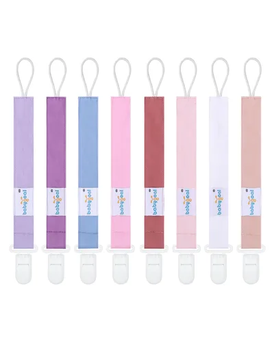 Miniatura 16 de Babygoal Clips neutros para chupete, paquete de 4 unidades con asa para chupetes y baberos, se adapta a la mayoría de chupones y baberos 4PS07-B