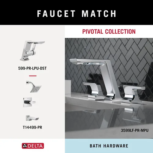 Miniatura 6 de DELTA Soporte de papel higiénico pivotal con estante, cromo pulido, accesorios de baño, 79956 6.93 x 3.94 x 3.5 pulgadas