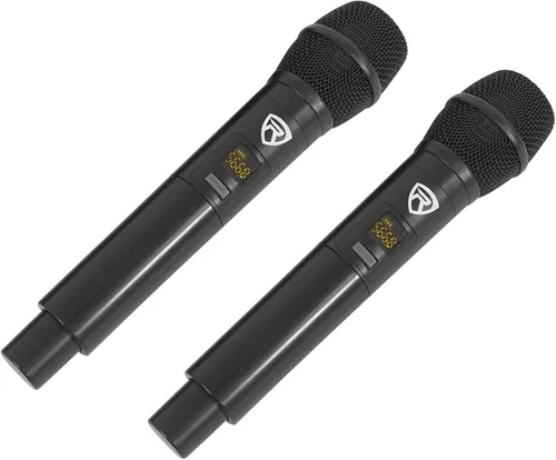 Miniatura 5 de Rockville Sistema de micrófono inalámbrico dual RKI60 con mezclador de karaoke de 8 canales, rango de 200 pies, 2 micrófonos y cables incluidos