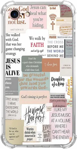Miniatura 68 de Funda para Celular con Versículos de la Biblia, Colocación de Citas Cristianas de Jesús, Diseño Collage, Funda Protectora Suave de TPU de Moda