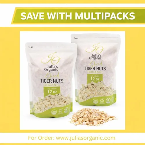 Miniatura 2 de Julia's Organic Frutos secos de tigre en rodajas finas – Listo para comer – No necesita remojo – Orgánico, vegano, alto en fibra y sin gluten, 12