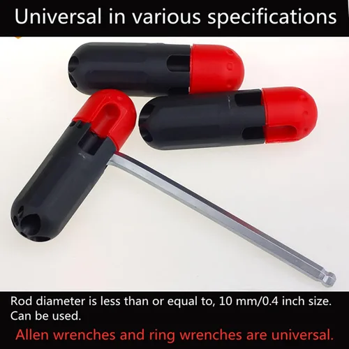 Miniatura 7 de skrnrhrery Barra de extensión de llave hexagonal, 6 piezas llave hexagonal interna manual mango auxiliar extensión de soporte de broca adaptar