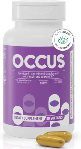 Vitaminas oculares para adultos – Suplemento de vitaminas y minerales para los ojos con luteína y zeaxantina, vitamina A, C, E y zinc – Suplemento