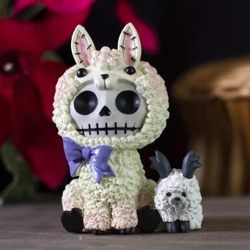 Miniatura 2 de Furrybones Summit Collection Alpaca Paco - Figura decorativa de esqueleto de alpaca y llama, camélido C