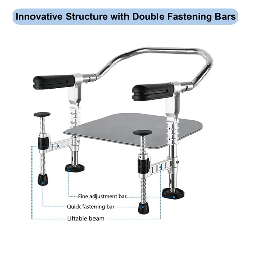 Miniatura 2 de Silla de enganche, silla alta portátil con clip para uso en la mayoría de las mesas, silla alta adjunta a la mesa con bolsa de transporte, silla