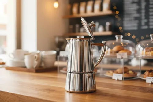 Miniatura 12 de Cuisinox Roma - Olla de espresso Moka de acero inoxidable para estufa de 4 tazas