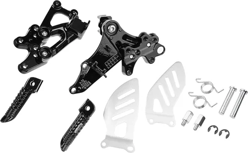 Miniatura 7 de Kit de soportes para reposapiés delanteros para motociclista para modelos Suzuki GSXR600 GSXR750 2006-2010 (delantero-negro-1)