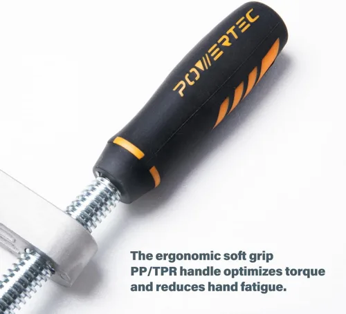 Miniatura 4 de POWERTEC 71530 Abrazadera de sujeción para banco de trabajo para carpintería, sujeción ajustable, abrazadera de banco para perro de 3/4 pulgadas