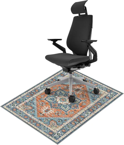 Vicview - Tapete vintage para silla de oficina para suelo de madera dura, 36 x 48 pulgadas, tapete antideslizante para debajo del escritorio