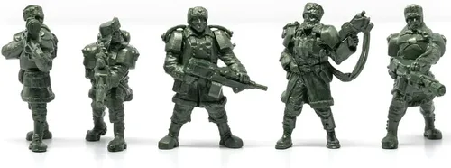 Fantasy Creature - Mini figura de acción - Polar Guardsmen de 2 pulgadas 1/32 - 5 figuras de fantasía - XL escala 1/32 DND personajes accesorios RPG