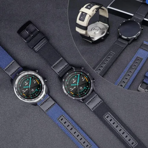 Miniatura 8 de Correa compatible con Samsung Galaxy Watch 3 de 1.772 in/Galaxy Watch 1.811 in/Gear S3 Frontier, correa de repuesto deportiva de nailon de 0.866
